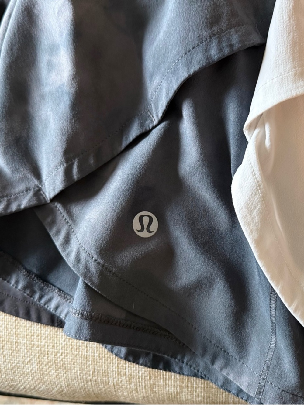 Lululemon Athletic Shorts with Logo Black, White, and Grey